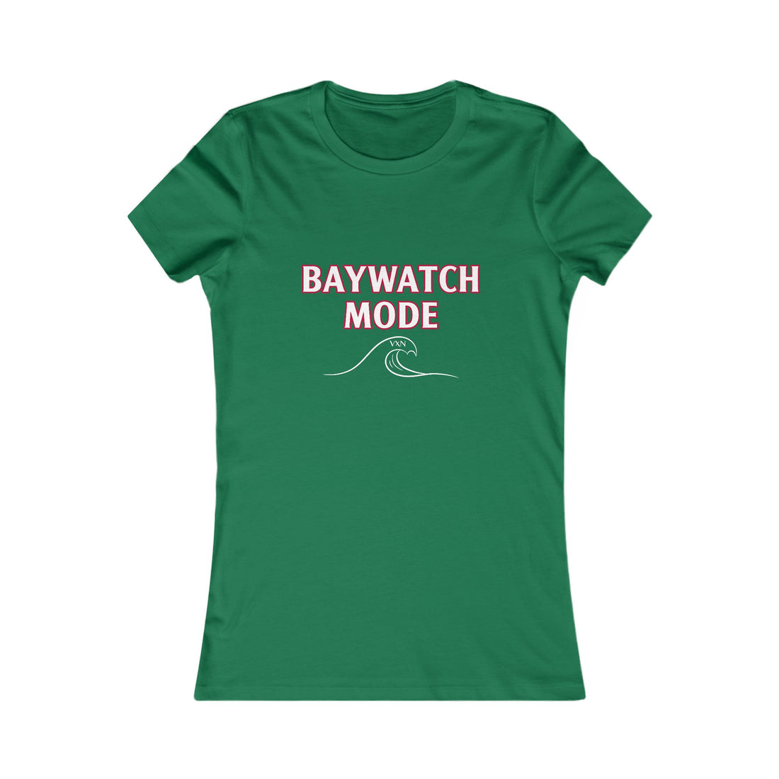 Baywatch Mode Women's Tee - Beach Wave Graphic Shirt