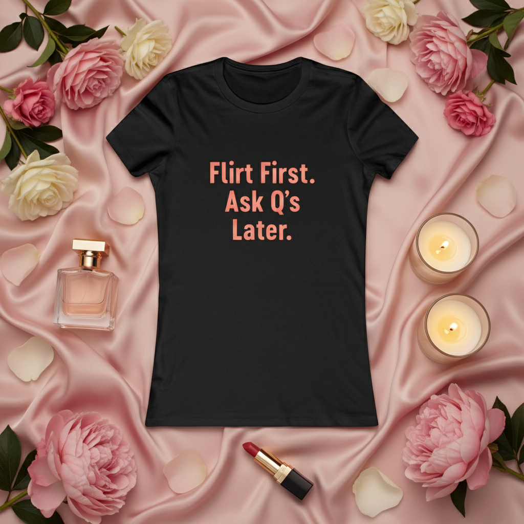 Flirt First Ask Q's Later Tee - Women's Graphic Shirt
