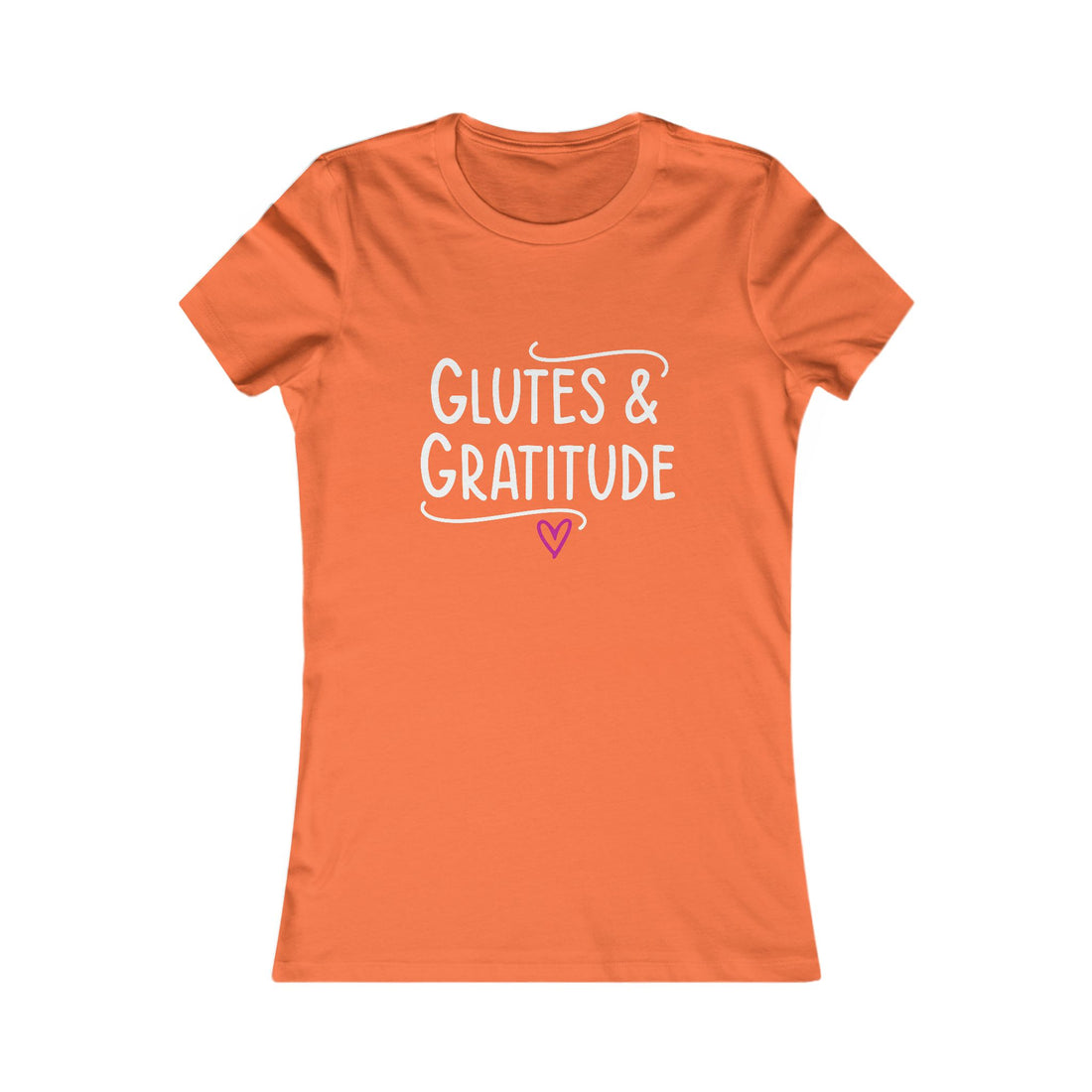 Glutes & Gratitude Women's Tee — Fitness Yoga Motivational Shirt