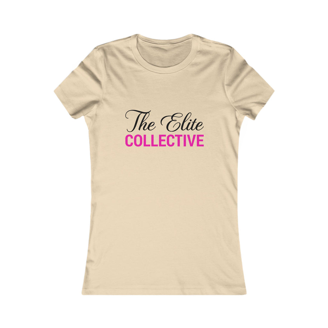 The Elite Collective Women's Tee — Script & Pink Logo Fashion Shirt