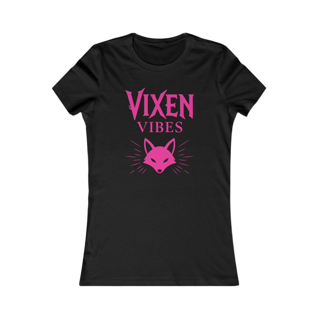 Vixen Vibes Women's Tee – Pink Fox Graphic T‑Shirt